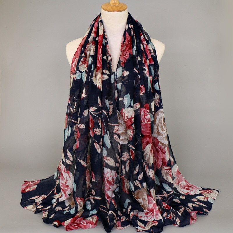 Navy English Garden Print Hijab