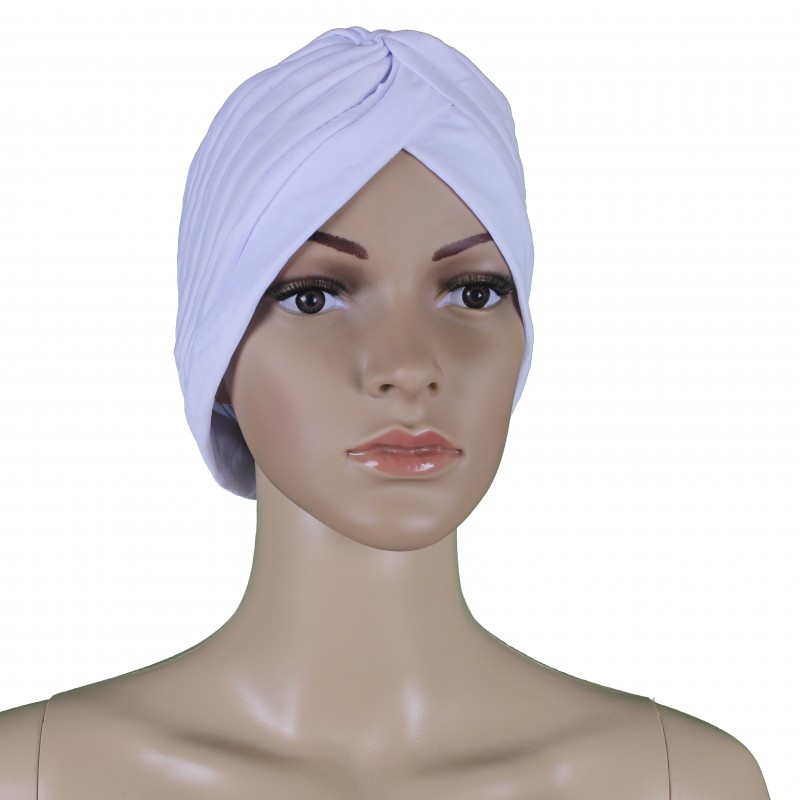 White Turban Hijab Cap