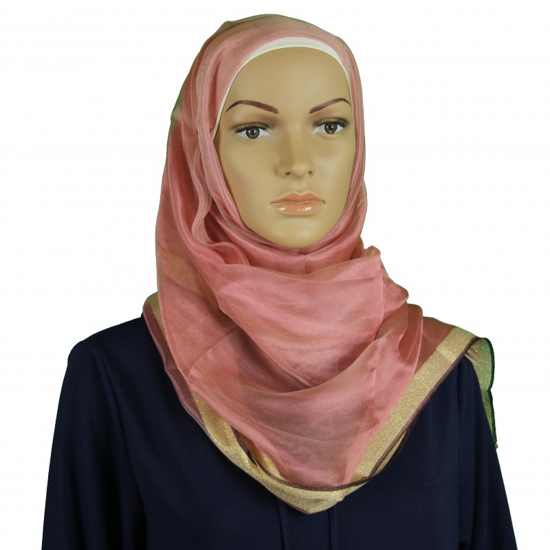 Rhubarb Shimmer Silk Hijab