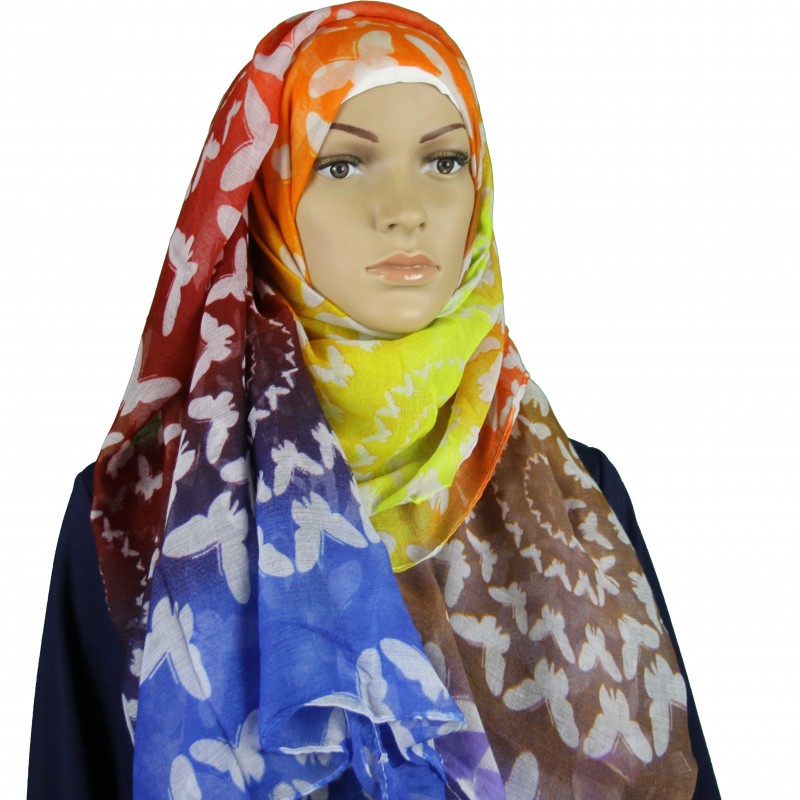 Dark Rainbow Butterfly Dreams Hijab
