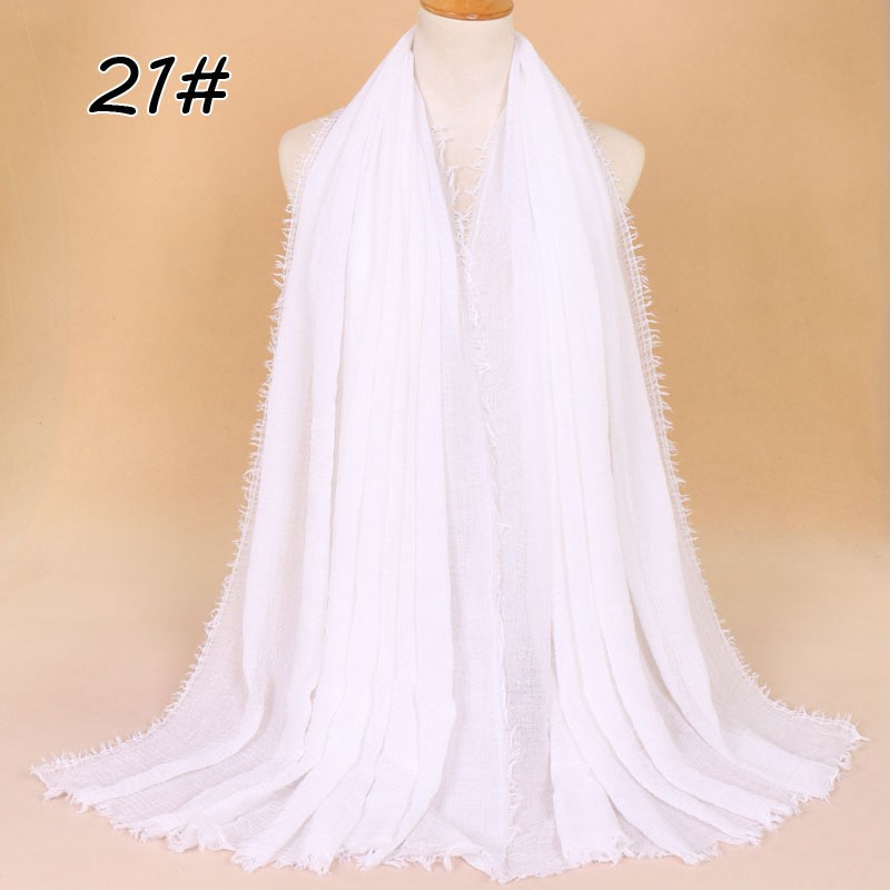 White Cotton Vogue Maxi Hijab