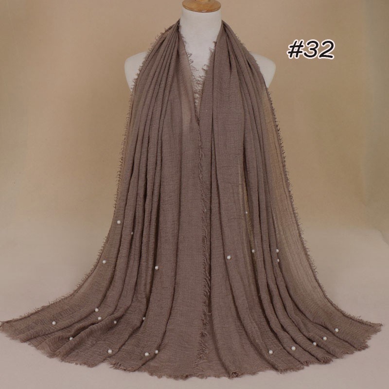 Off Brown Pearl Vogue Maxi Hijab