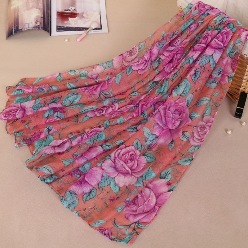 Mix Rose Arts Print Hijab