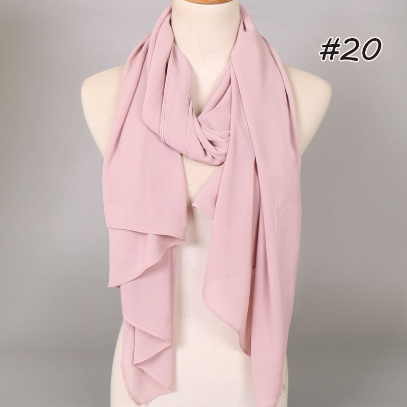 light skin powder Crinkle Textured Chiffon Hijab