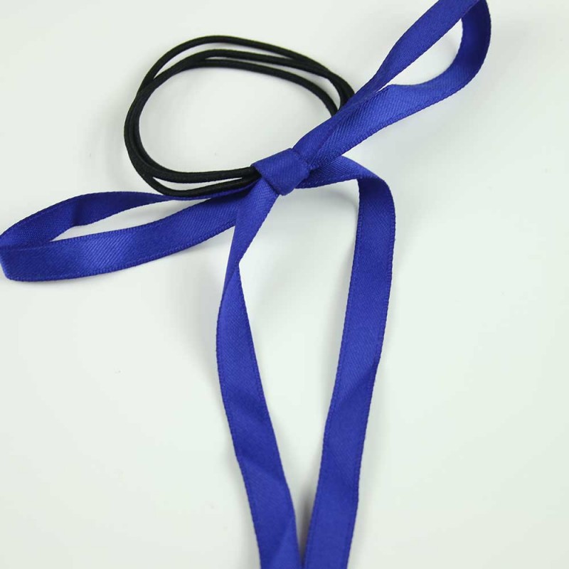 Blue basic bow hairband