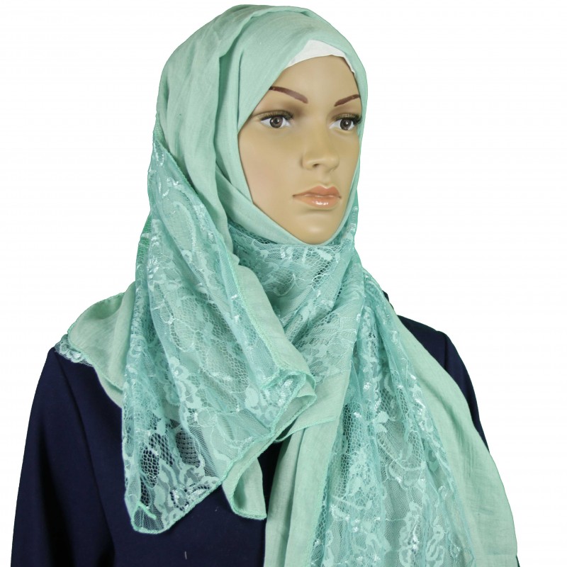 Mint Extra Lace Hijab