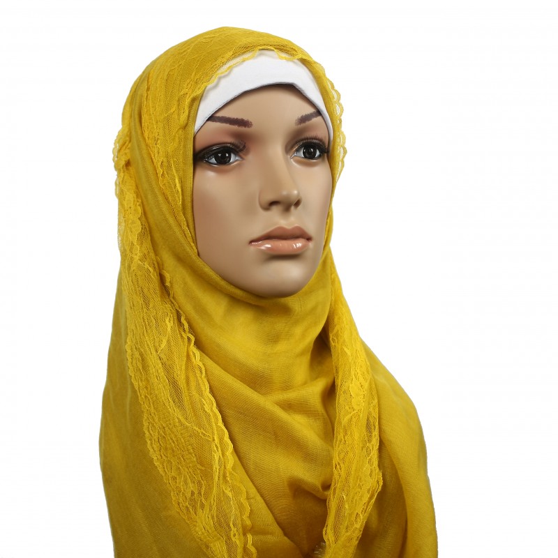 Yellow Lace Hijab