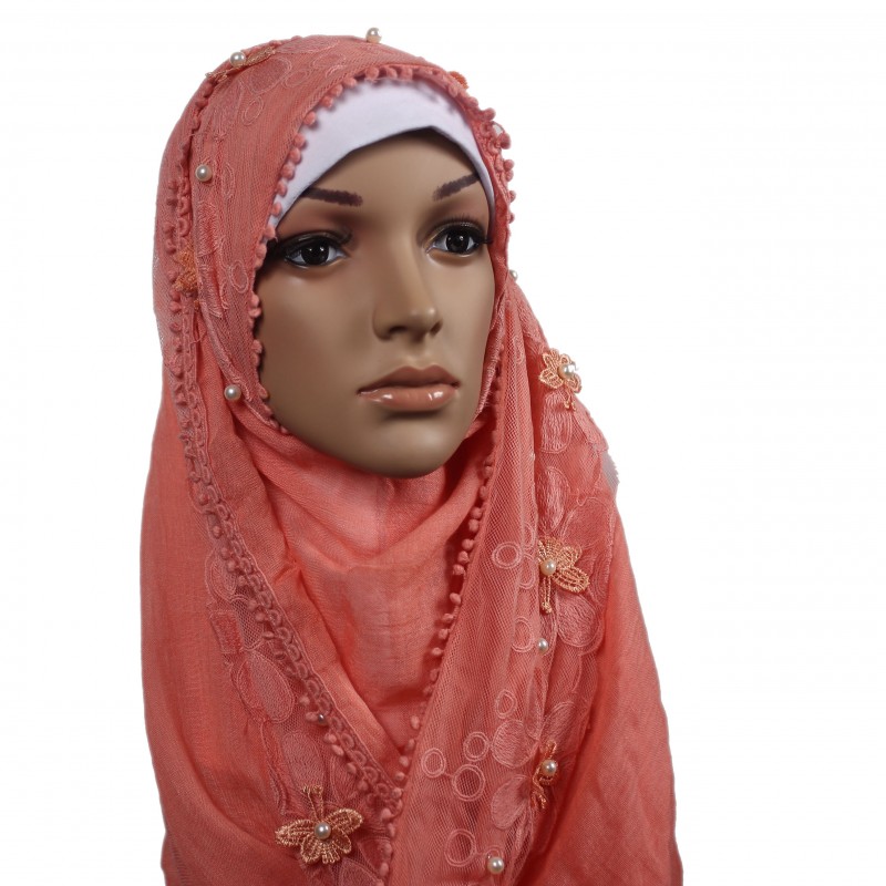 Peach Pearl Hijab