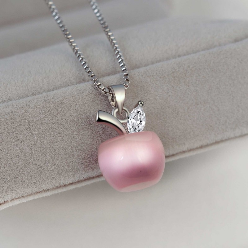 Pink Apple Polished Necklace