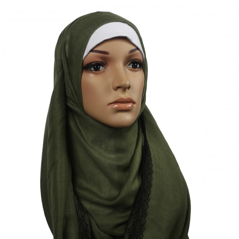 Metallic Green Lace Trim