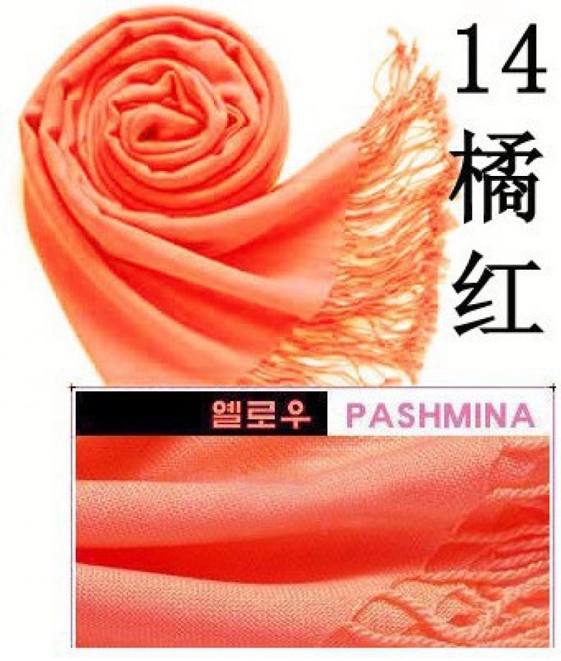  orange Cashmere 180x70cm Pashmina Hijab