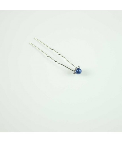 Blue basic pearl hairpin