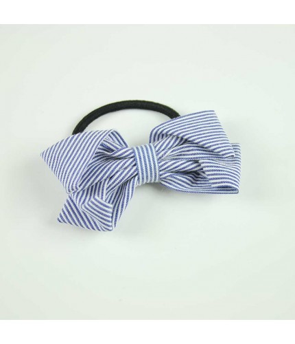 Blue Stripes Bow Hairband