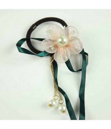 Green Daisy ribbon hairband