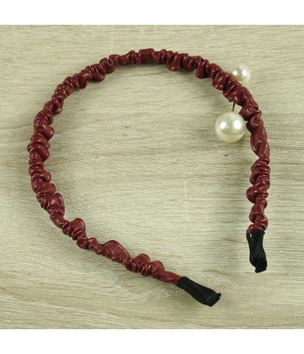 Maroon Pearl Headband