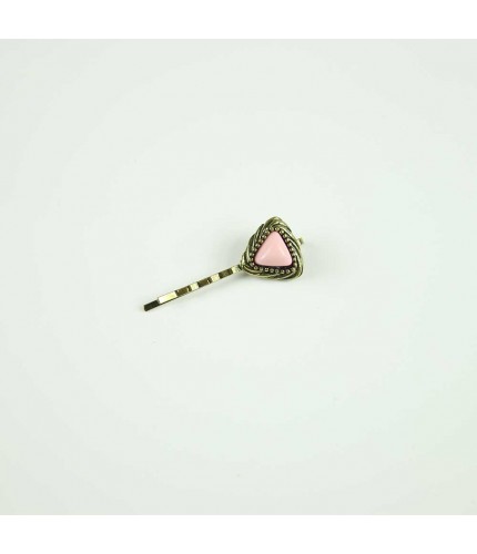 Pink Triangle gem hairpin