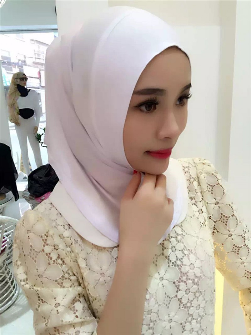 All-round white (small) Modal One Piece Ready Hijab 