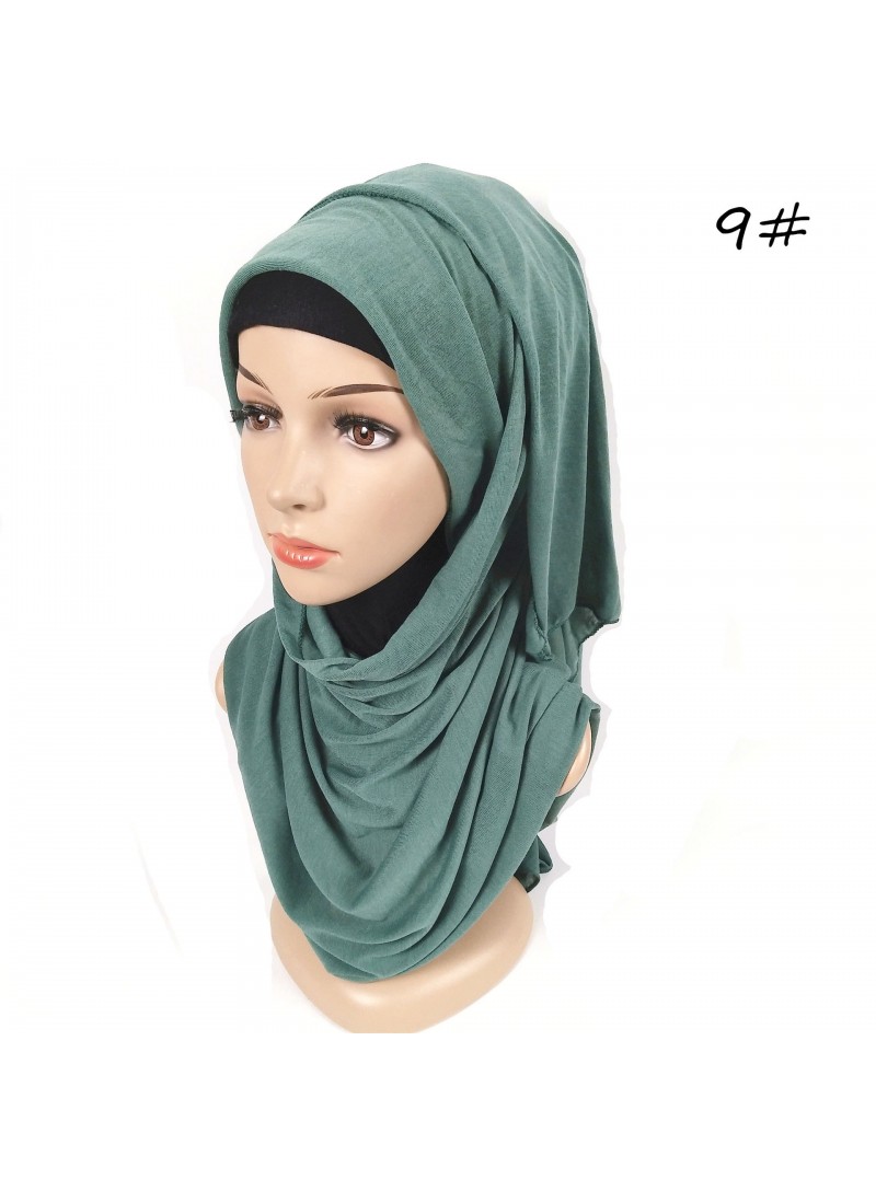 Teal Hemp Jersey Knit Hijab 