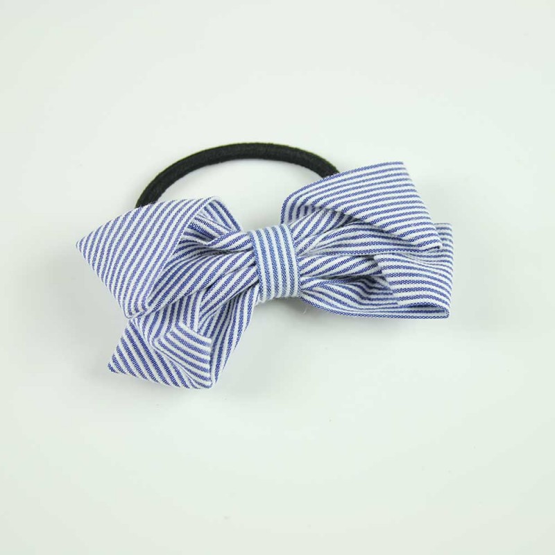 Blue Stripes Bow Hairband