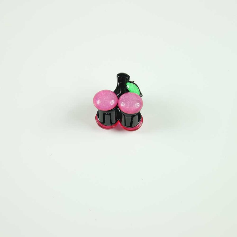 Pink cherry hairclip
