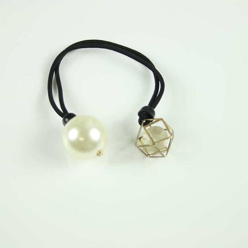 White crystal pearl hairband