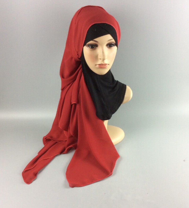 Rust Red Soft Chiffon Crepe Hijab 