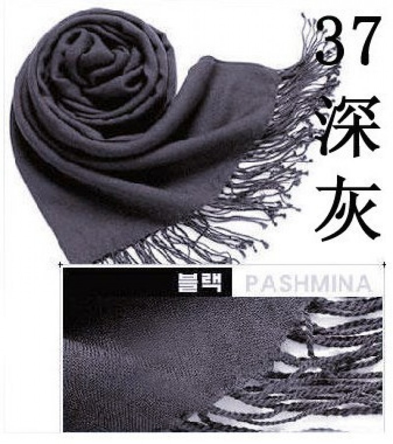  dark gray Cashmere 180x70cm Pashmina Hijab