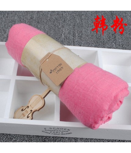 Korean Powder 180x140cm Cotton Linen Plain Extra Maxi Hijab Clearance