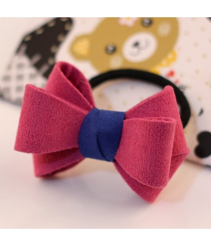 Solid Red Rose Bow Hairband