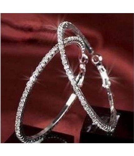 Crystal Bling Gold Hoops