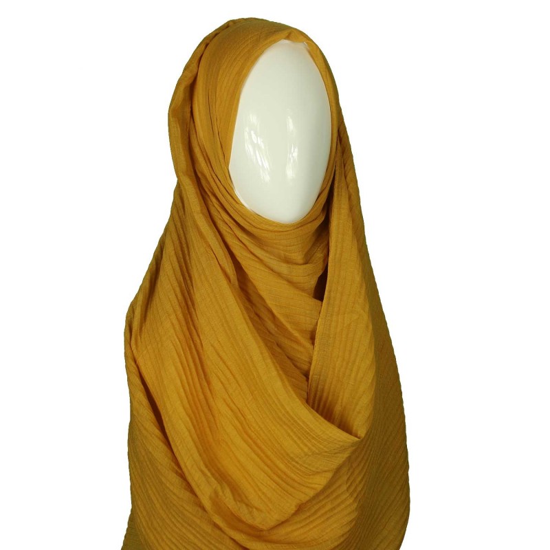 Gold Ripple Crinkle Hijab