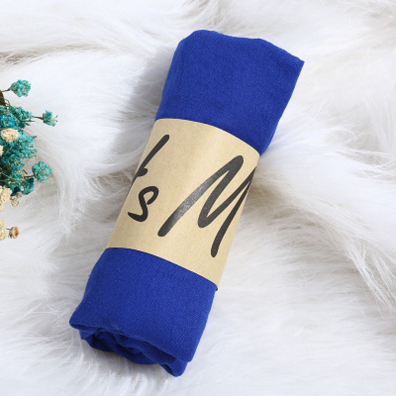Royal Blue Cotton Linen Lightweight 180x55cm Hijab