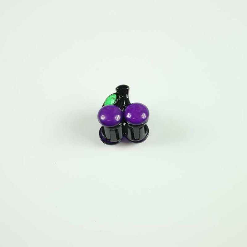 Purple cherry hairclip