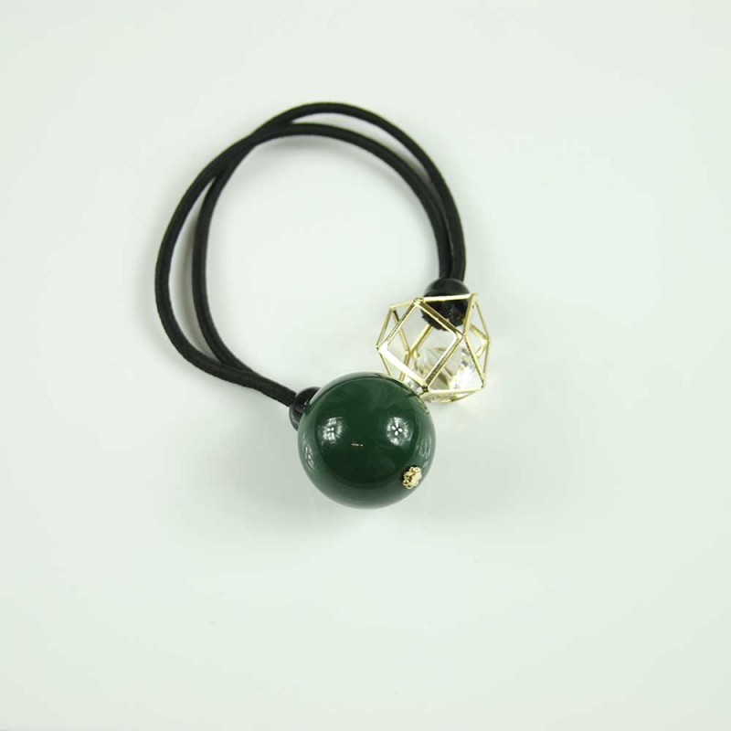 Green crystal pearl hairband