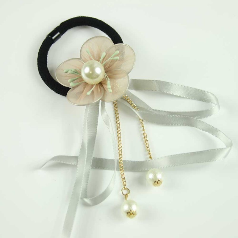 Silver Daisy ribbon hairband