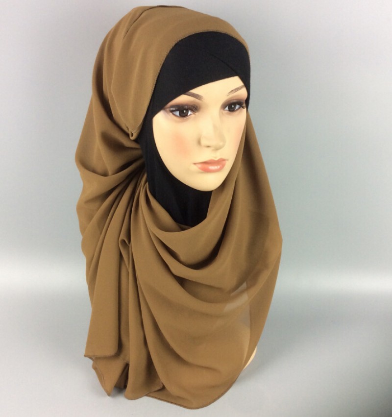 Bronze Soft Chiffon Crepe Hijab 
