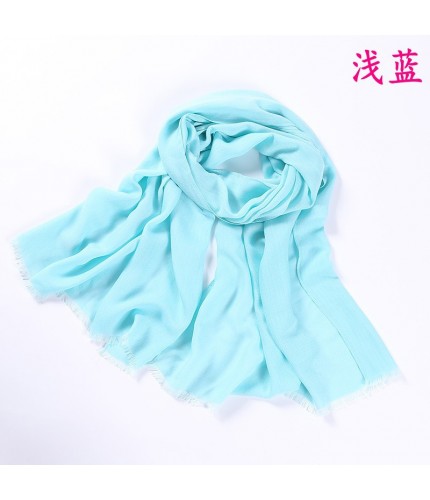 Light Blue Plain Thick Intertwined Cotton Maxi Hijab Clearance