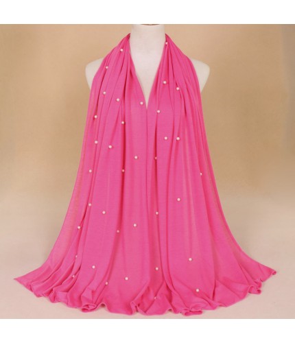 rose red Jersey Pearl Hijab Clearance