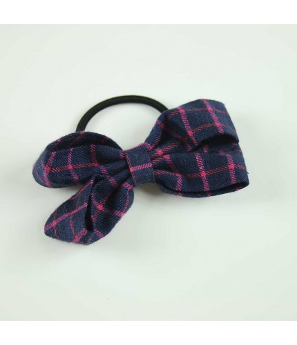Pink Tartan Bow Hairband