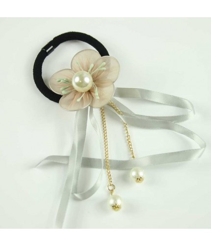 Silver Daisy ribbon hairband