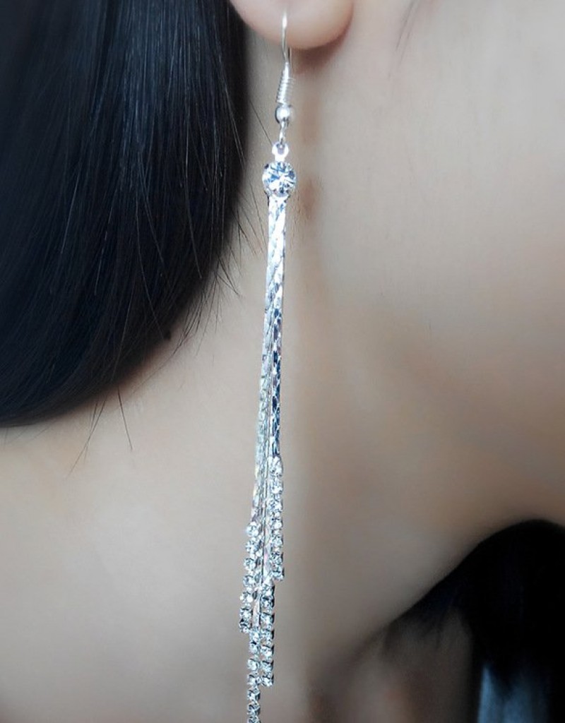 Silver Strand Drop earrings