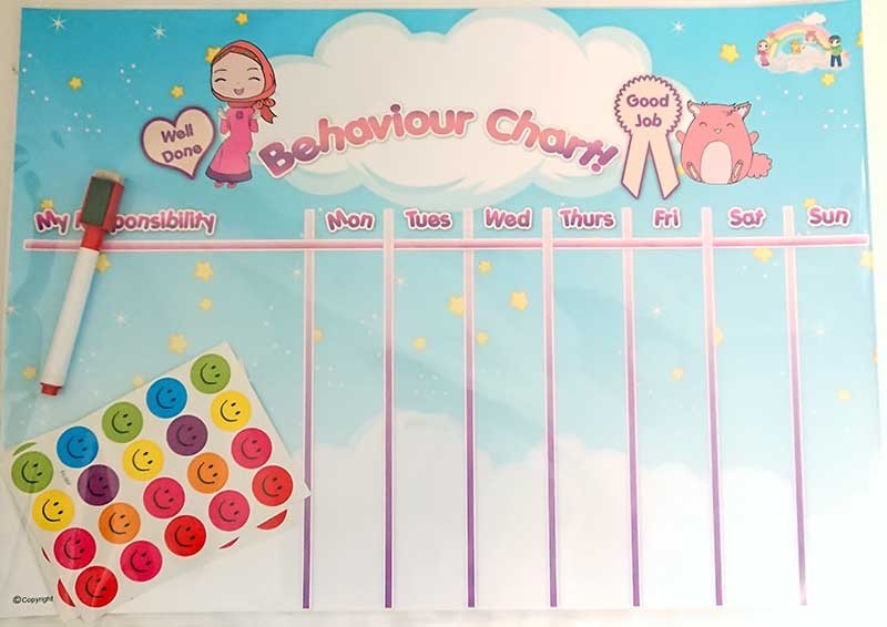 Girl's behaviour chart