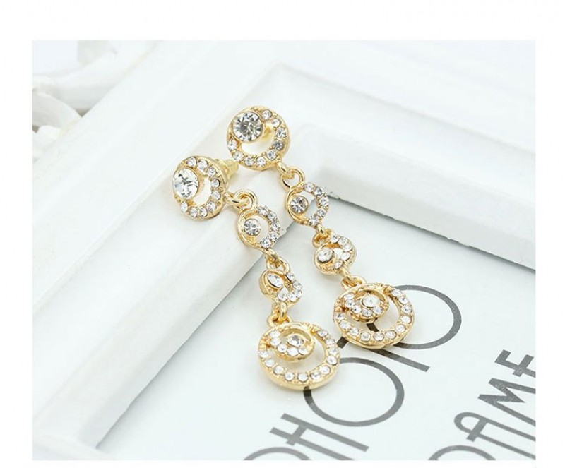 Gold High End Bride Style Earrings