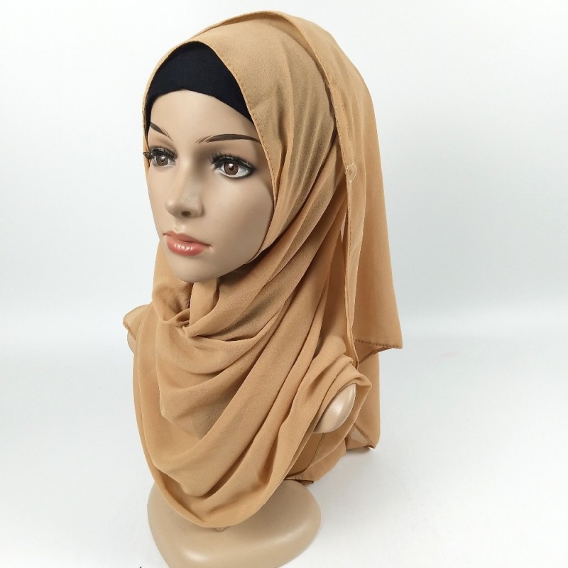 Camel Premium Chiffon Instant Hijab 