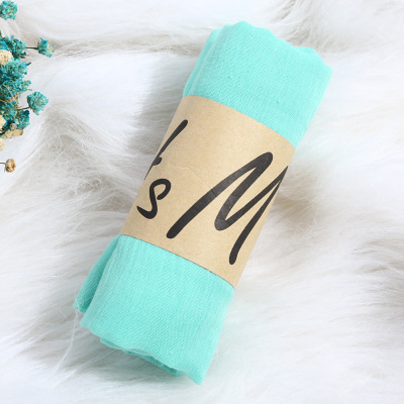Mint Green Cotton Linen 180x90cm Classic Maxi Hijab