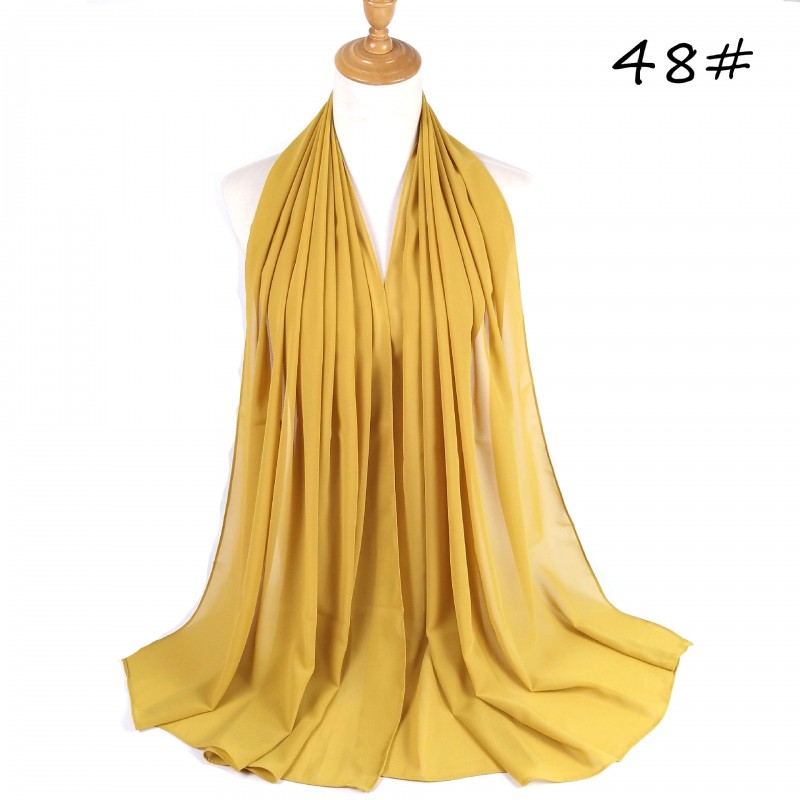 Light Gold Soft Chiffon Crepe Hijab 