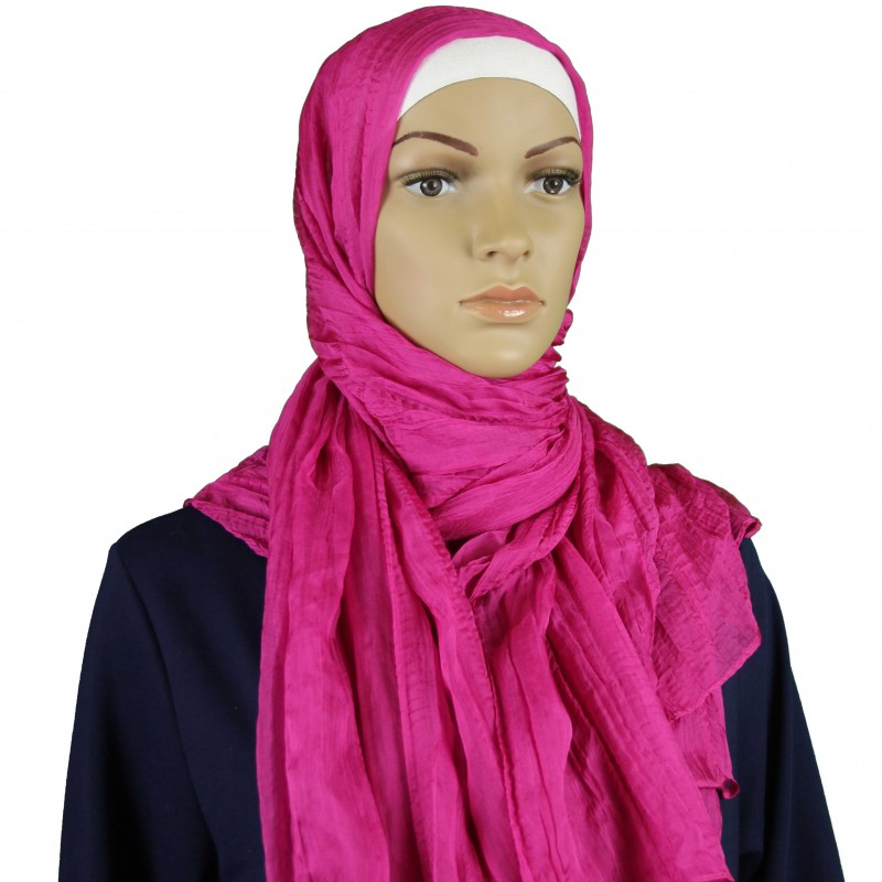 Magenta Crushed Silk Extra Maxi