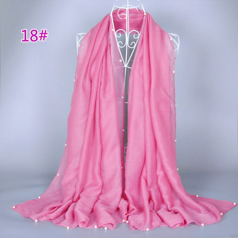 Powder Plain Pearl Maxi Hijab Clearance