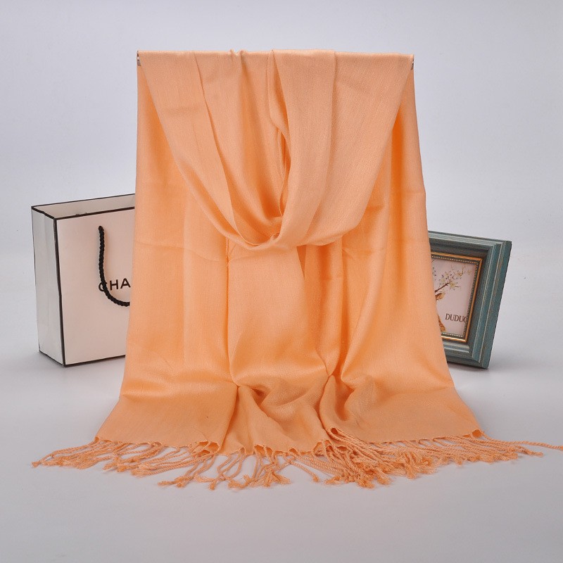 Blood Tooth Plain Cotton Satin Pashmina Hijab Clearance