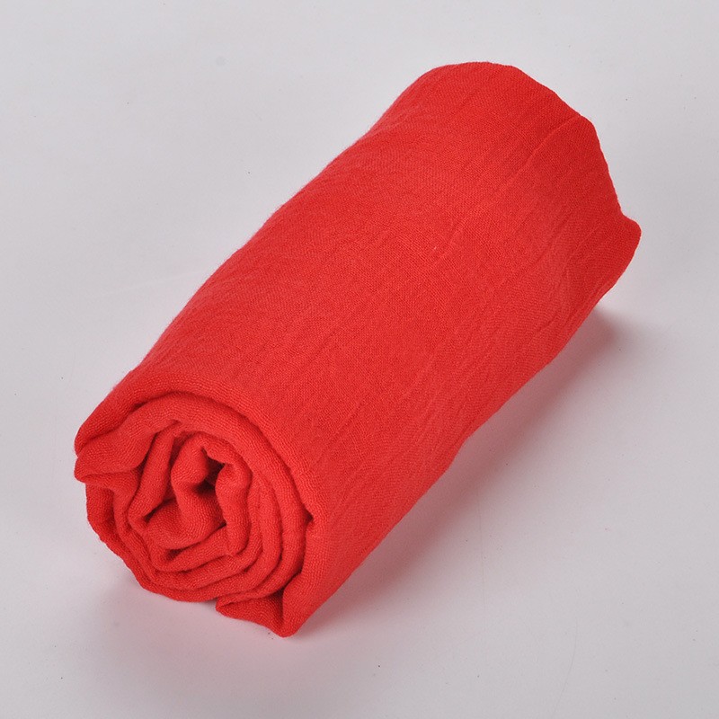 Bright Red Plain Maxi Tassel 180x90cm Cotton Hijab Clearance